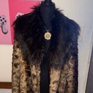 Adrienne Landau Brown and Black Teddy Jacket